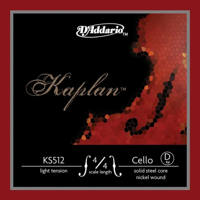 D‘Addario Kaplan Cello Single D String, 4/4 Scale, Light Tension