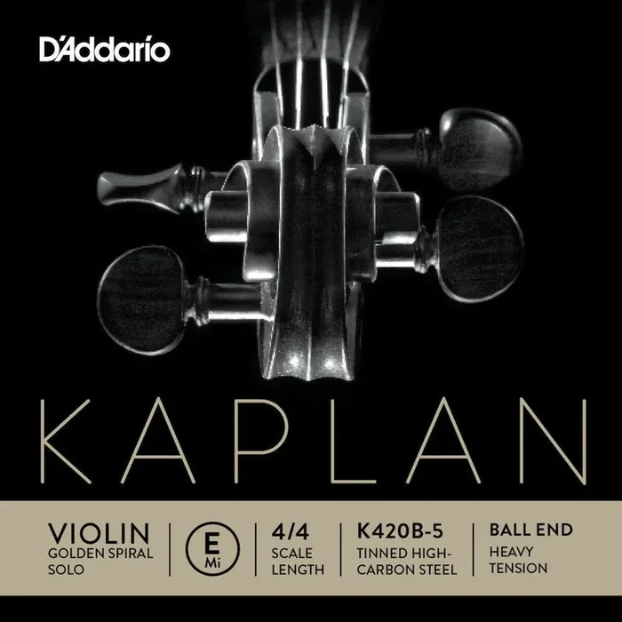 D‘Addario Kaplan Golden Spiral Solo Violin Single E String, 4/4 Scale, Heavy Tension
