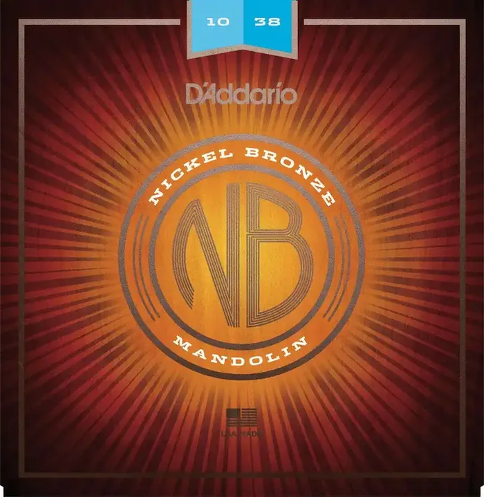 D‘Addario NBM1038 Nickel Bronze Mandolin Strings, Light, 10-38