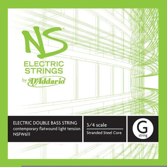 D‘Addario NS Electric Contemporary Bass Single G String, 3/4 Scale, Medium Tension