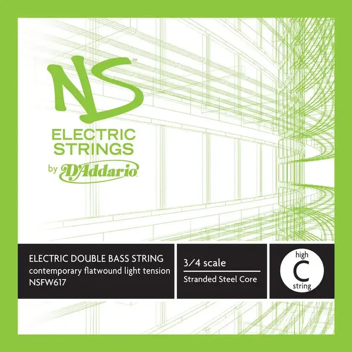 D‘Addario NS Electric Contemporary Bass Single High C String, 3/4 Scale, Medium Tension