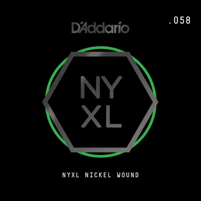 D‘Addario NYNW058 NYXL Nickel Wound Electric Guitar Single String, .058
