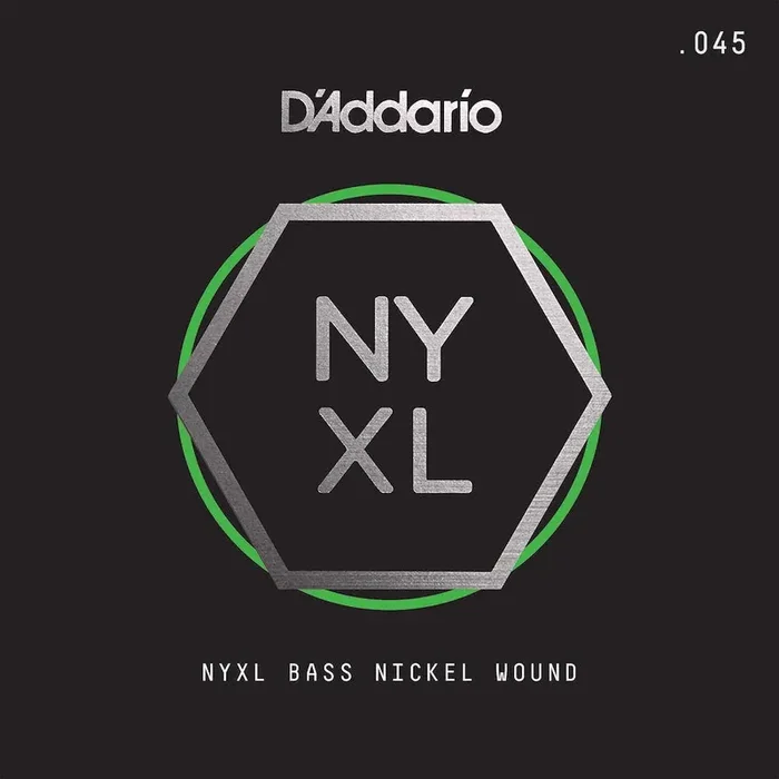 D‘Addario NYXLB045, NYXL Nickel Wound Bass Guitar Single String, Long Scale, .045