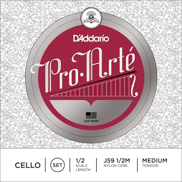 D‘Addario Pro-Arte Cello String Set, 1/2 Scale, Medium Tension