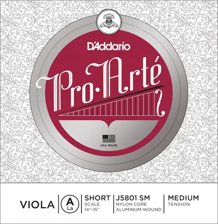 D‘Addario Pro-Arte Viola Single A String, Short Scale, Medium Tension