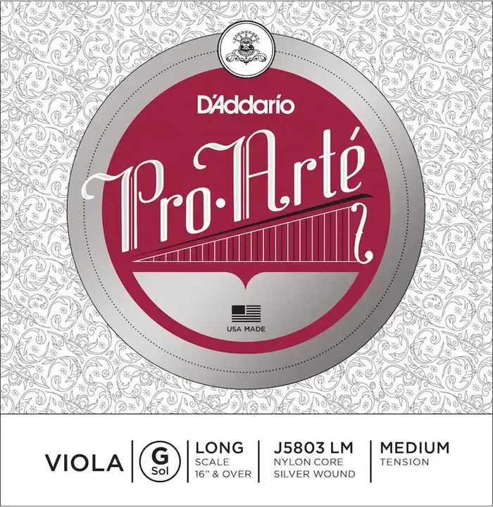 D‘Addario Pro-Arte Viola Single G String, Long Scale, Medium Tension