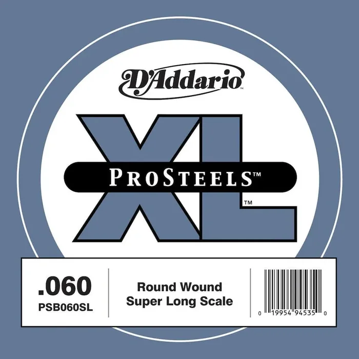 D‘Addario PSB060SL ProSteels Bass Guitar Single String, Super Long Scale, .060