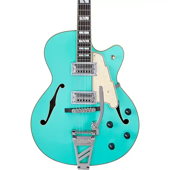 D‘Angelico Deluxe Series 175 With TV Jones Humbuckers Limited-Edition Hollowbody Electric Guitar Matte Surf Green Guitar Center