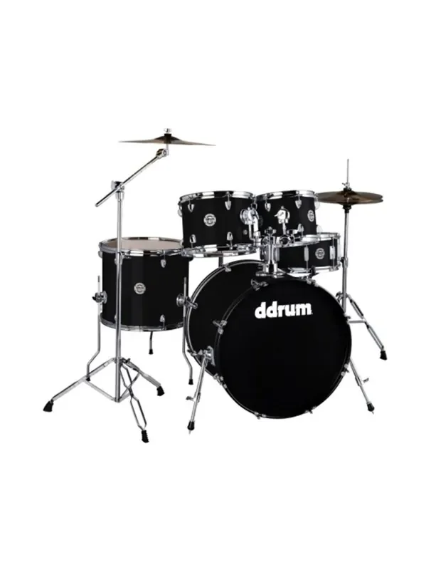 ddrum D2 5pc Drum Kit w/ Cymbals – Midnight Black