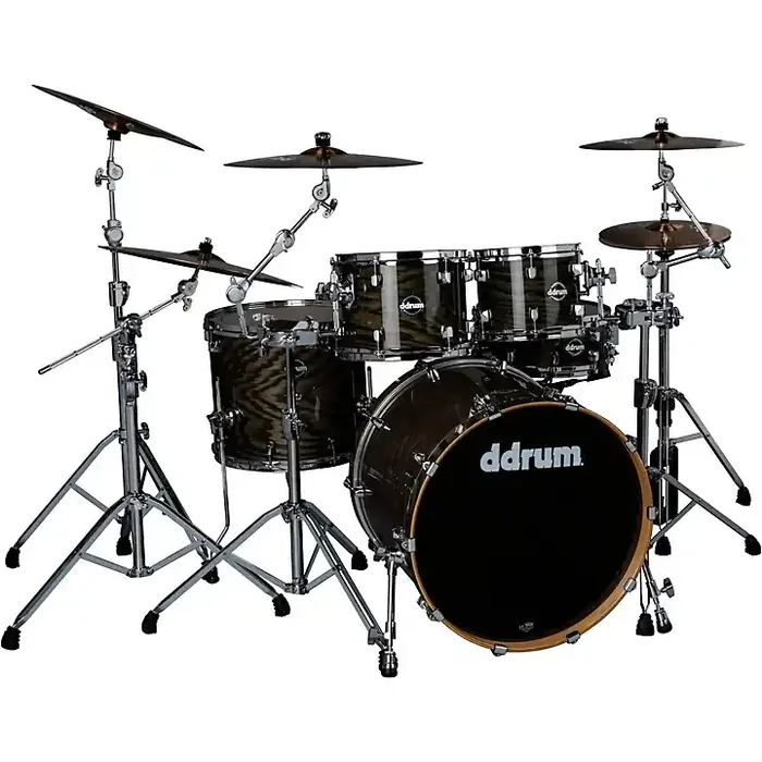 ddrum Dominion Birch 5-Piece Shell Pack With Ash Veneer Trans Black Guitar Center