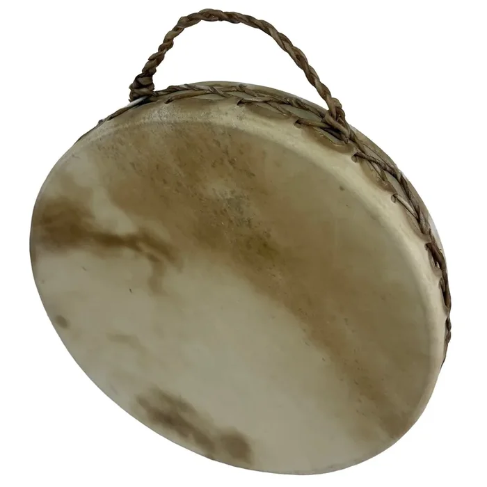 Deerskin Ocean Drum, 18-inch, with Beater, by Nash Tavewa