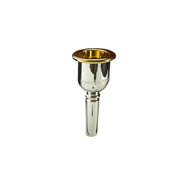 Denis Wick Heritage Tuba Mouthpiece; Gold Plated Rim with Silver Plated Body; 1CC