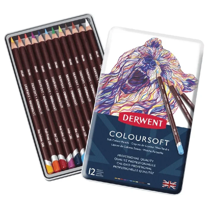 Derwent Coloursoft Pencil (Assorted) [Tin 12]