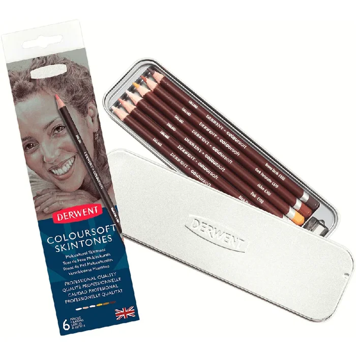 Derwent Coloursoft Skintones Portrait Pencil [Pack 6]