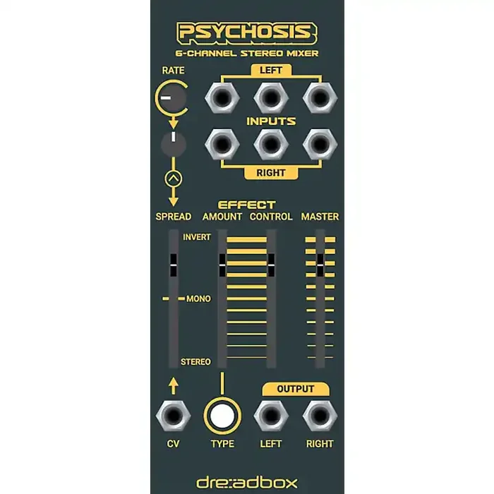 Dreadbox Psychosis 6-Channel Stereo Mixer Module Guitar Center