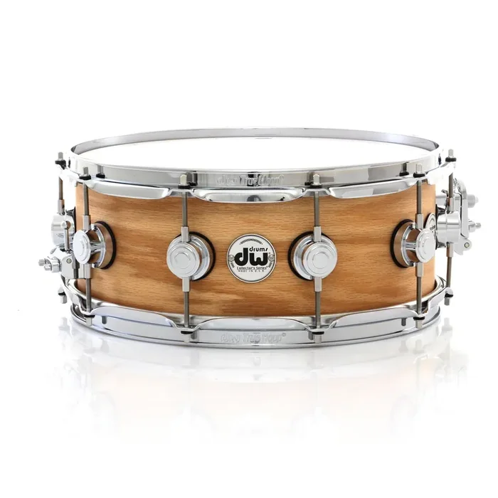 Drum Workshop 14″ x 5.5″ Collector‘s Series Pure Oak Snare Drum – Natural Hard Satin With Chrome Hardware