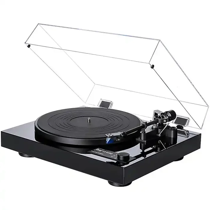 Dual Turntables CS618 Direct Drive Turntable with Auto Stop, Lift featuring an Ortofon Blue Cartridge Gloss Black Guitar Center