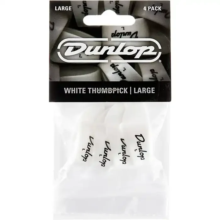 Dunlop DUNLOP 9003P LG THUMB PICK WHT (4) Guitar Center