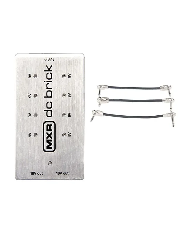 Dunlop M237 MXR DC Brick 9V/18V Power Supply + Gator Patch Cable 3 Pack