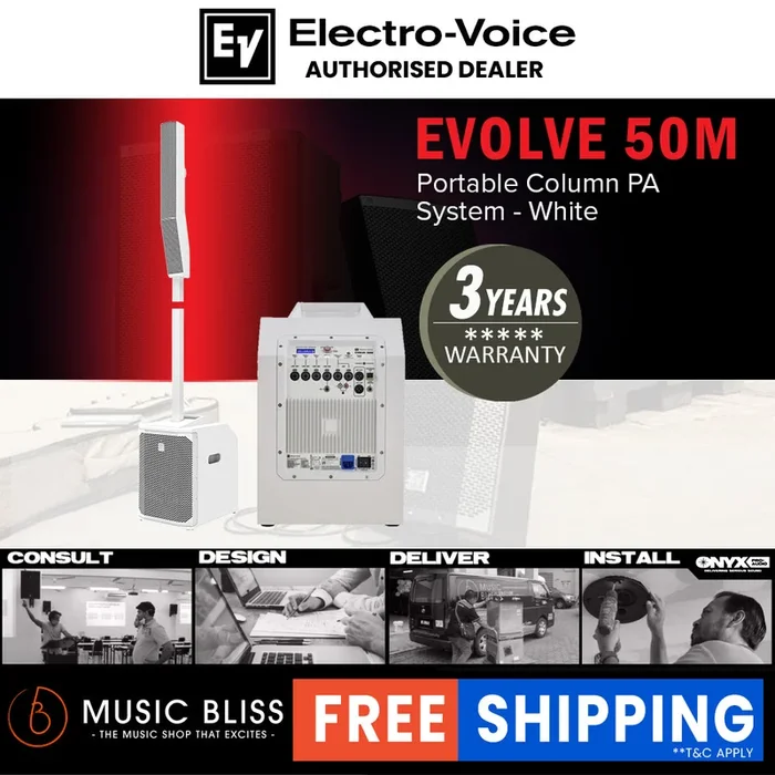 EV Electro-Voice Evolve 50M Portable Column PA System – White