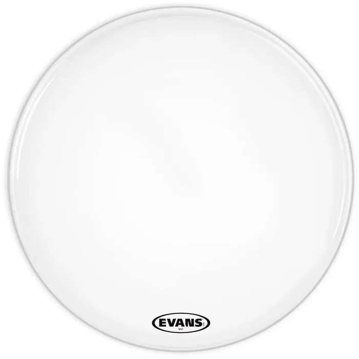 Evans MS1 White Marching Bass Drum Head, 24 inch. Bulk-5 Pack.