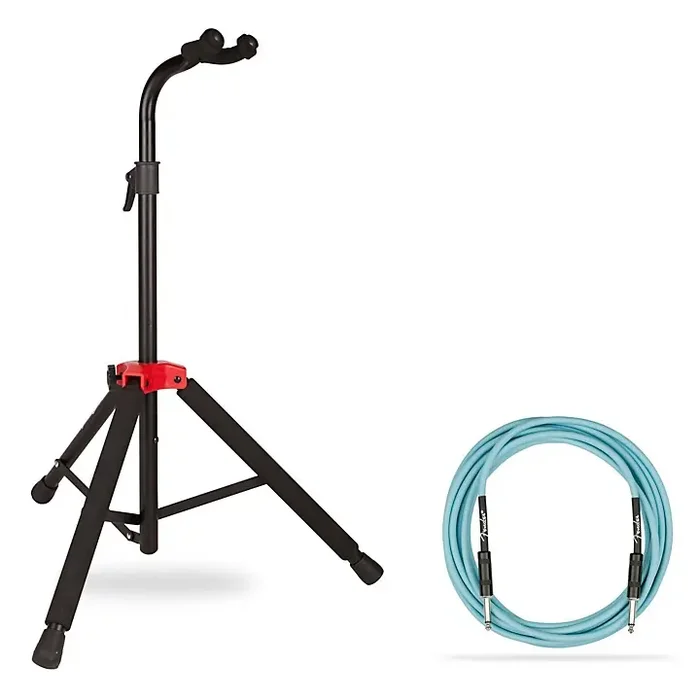 Fender Deluxe Hanging Guitar Stand with LE Sonic Blue Cable Guitar Center