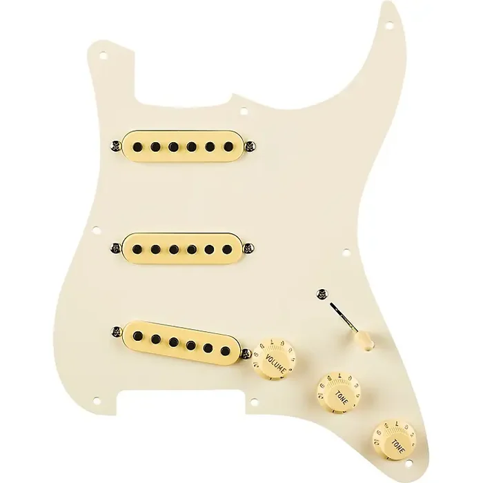 Fender Eric Johnson Signature 8-Hole Prewired Strat Pickguard Aged White Guitar Center