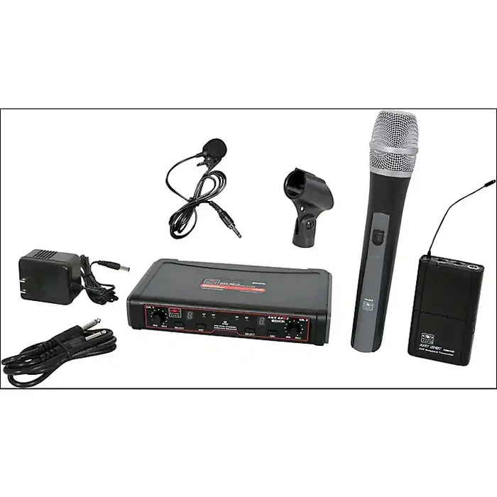 Galaxy Audio EDXR/HHBPV Dual-Channel Wireless Handheld and Lavalier System Band N Black Guitar Center
