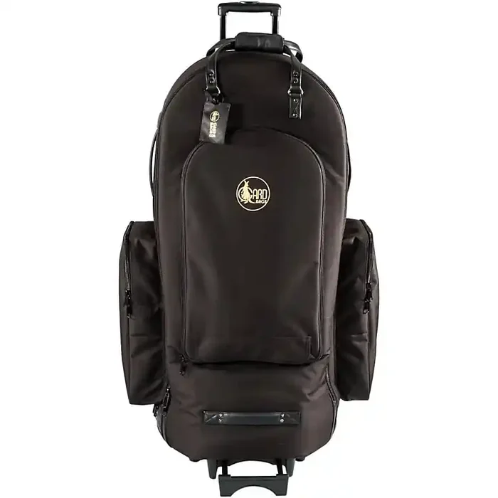 Gard 4/4 Medium Frame Tuba Wheelie Bag 63-WBFSK Black Synthetic w/ Leather Trim Guitar Center