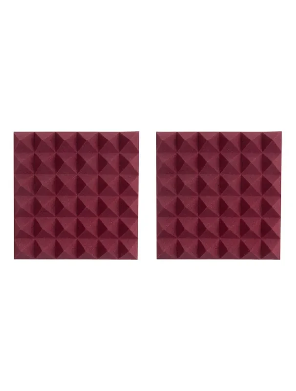 Gator Frameworks GFW-ACPNL1212PBDY-2PK 2 Pack of Burgundy 12×12″ Acoustic Panels
