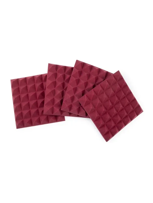 Gator Frameworks GFW-ACPNL1212PBDY-4PK 4 Pack of Burgundy 12×12″ Acoustic Panels