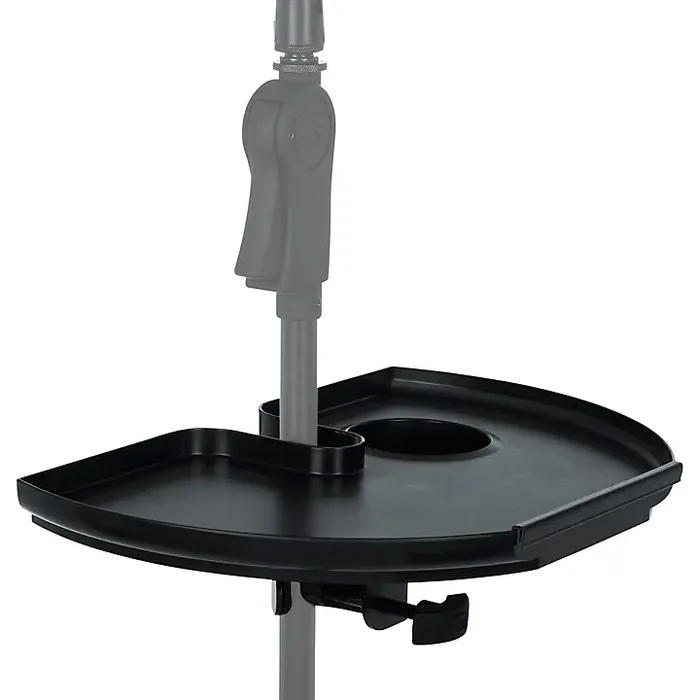 Gator GFW-MICACCTRAY Frameworks Extra Large Microphone Stand Accessory Tray with Drink Holder and Guitar Pick Tab Guitar Center