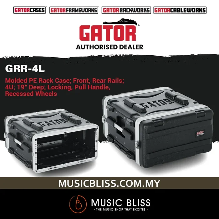 Gator GRR-4L 4U Audio Rolling Rack Case