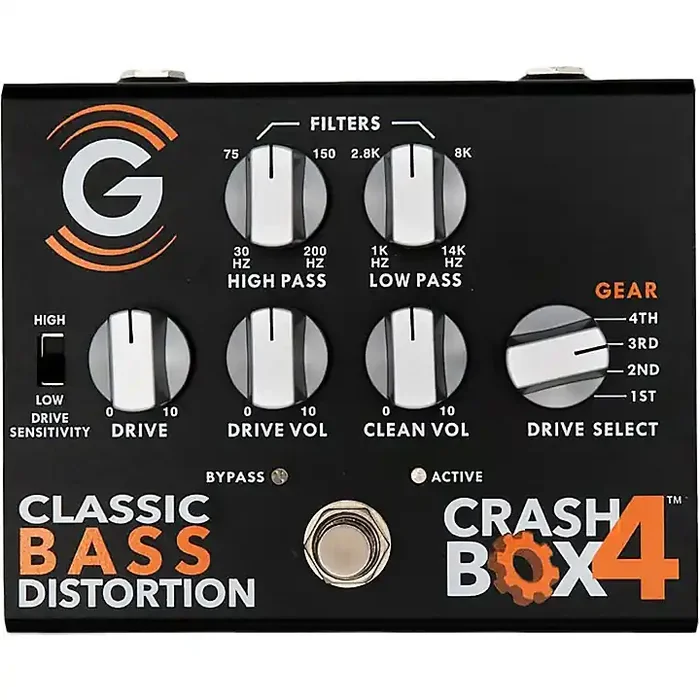 Genzler Amplification CRASH BOX-4 Classic Bass Distortion Effects Pedal Black Guitar Center