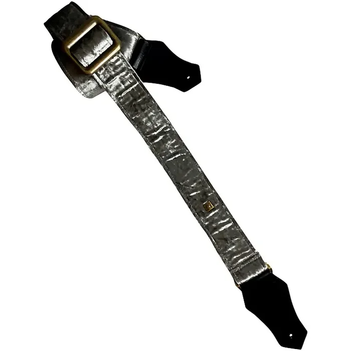 Get‘m Get‘m Boujee Velvet Guitar Strap Silver 2 in. Guitar Center