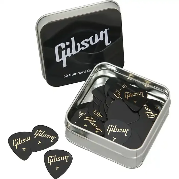Gibson Guitar Pick Tin – 50 Standard Picks Thin Guitar Center