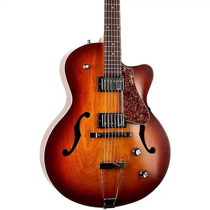 Godin 5th Avenue CW Kingpin II HB Hollow Body Electric Guitar Cognac Burst Guitar Center
