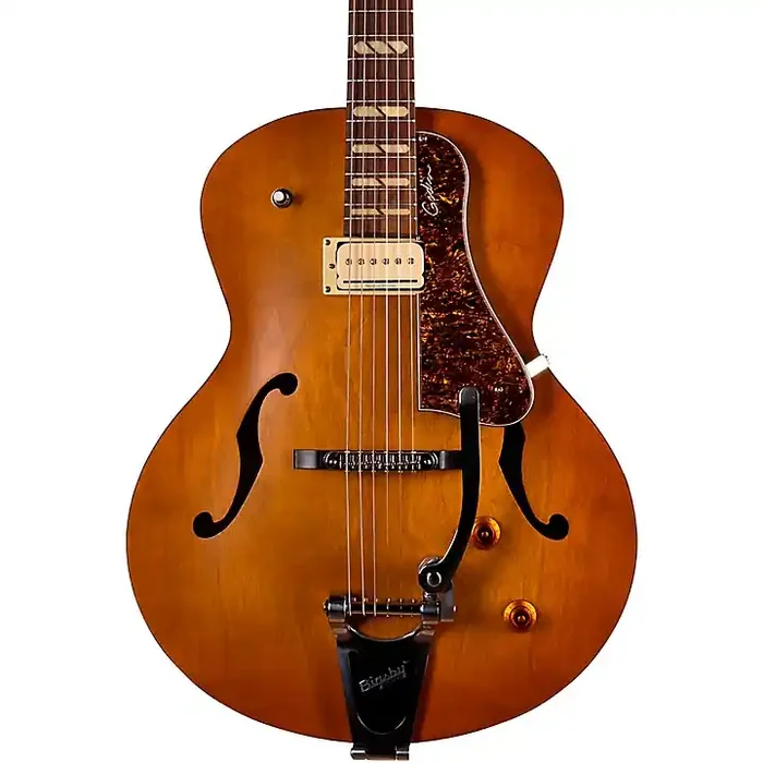 Godin 5th Avenue Jumbo P-Rail Hollowbody Electric Guitar Harvest Gold Guitar Center