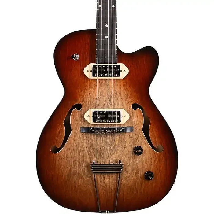 Godin 5th Avenue Thin Line Hollowbody Electric Guitar With Gold Foil Pickups Vintage Burst Guitar Center