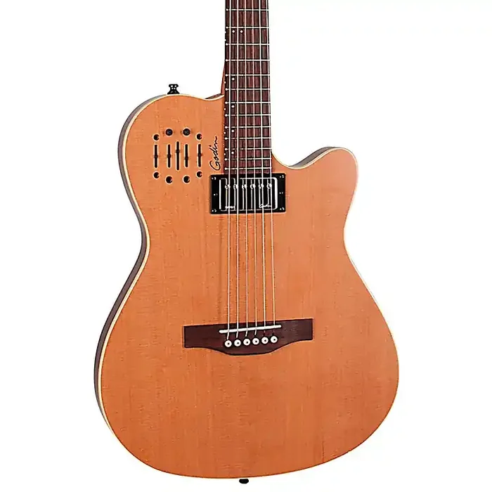 Godin A6 Ultra Semi-Acoustic-Electric Guitar Natural Cedar Guitar Center