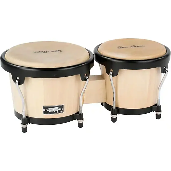 Gon Bops Fiesta Bongos Natural / Black Hardware Guitar Center