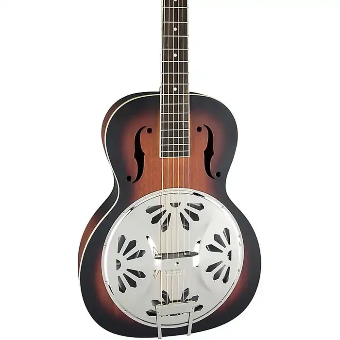 Gretsch Guitars G9220 Bobtail Round-Neck Resonator Guitar, Spider Cone 2-Color Sunburst Guitar Center