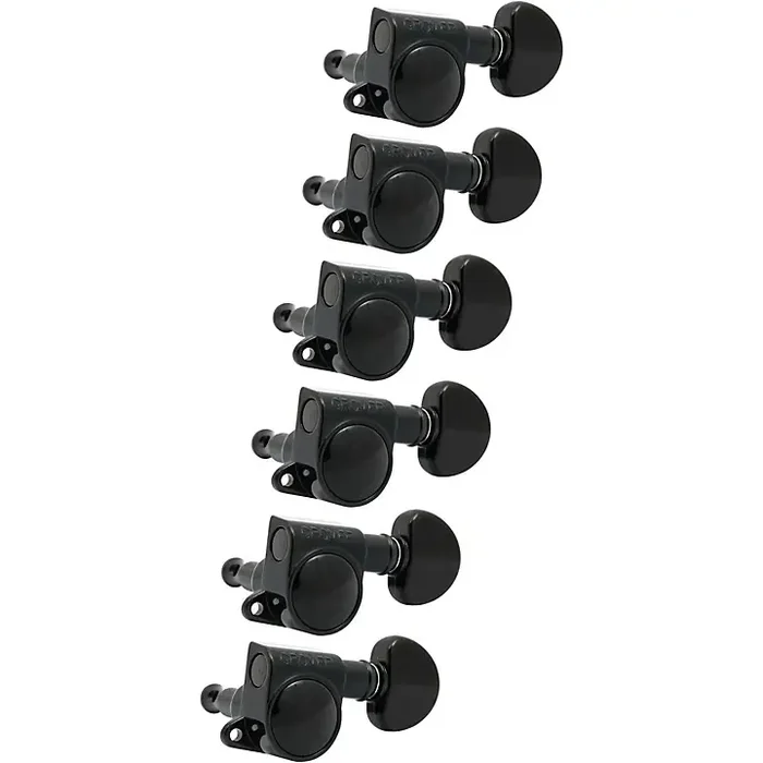 GROVER Mid-Size Rotomatics 205-18 Series Tuning Machines Black Chrome 6-in-line Guitar Center