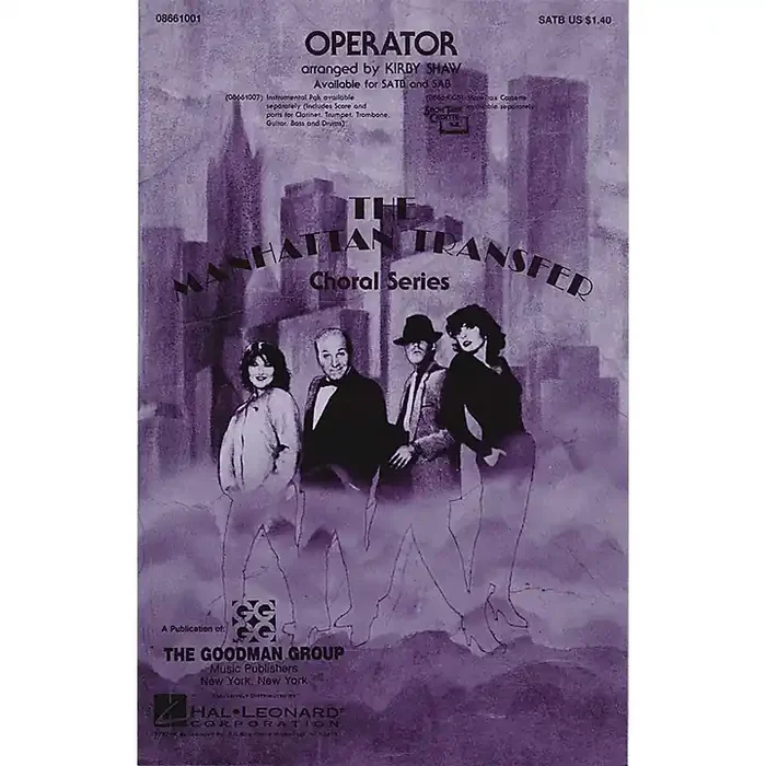 Hal Leonard Operator SAB by The Manhattan Transfer Arranged by Kirby Shaw Guitar Center