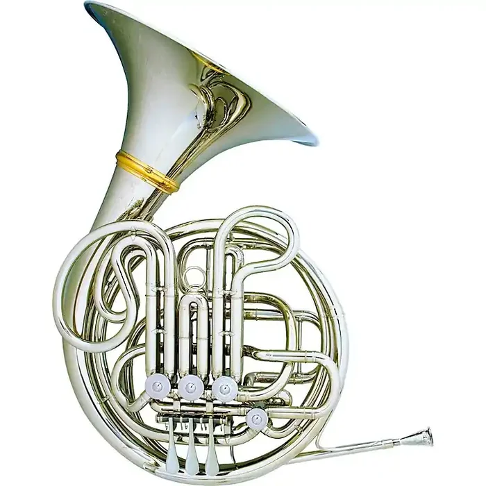 Hans Hoyer 6801NSA-L Nickel Silver Heritage Double Horn Nickel Silver Fixed Bell Guitar Center