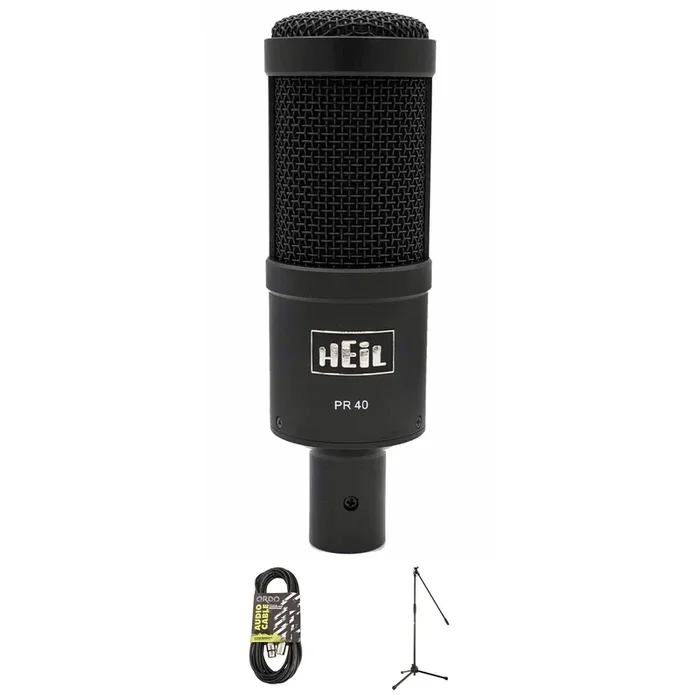 Heil Sound PR40 in Black Mic Bundle w/ Stand and XLR Cable – Andertons Music Co