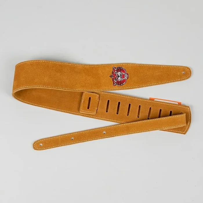 Henry Heller 2.5″ Tiger Embroidered Suede Guitar Strap