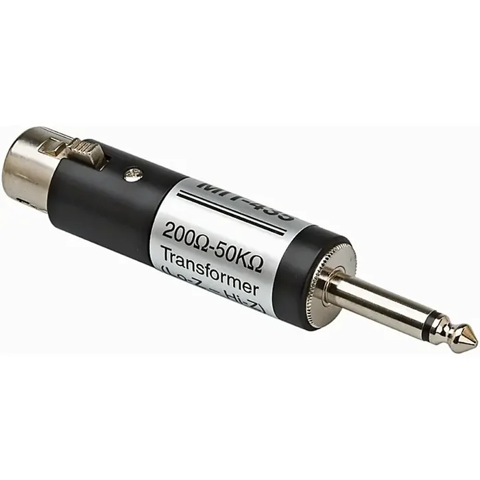 Hosa MIT435 XLR Female LO-Z to 1/4″ TS Male HI-Z Microphone Input Impedance Transformer Guitar Center