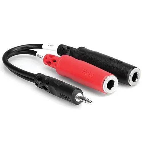 HOSA YMP-137 Stereo Breakout, 3.5 mm TRS to Dual 1/4 in TSF