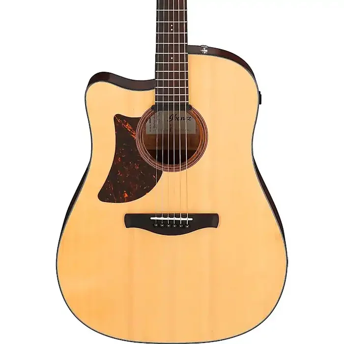 Ibanez AAD170LCE Advanced Cutaway Left-Handed Sitka Spruce-Okoume Dreadnought Acoustic-Electric Guitar Natural Guitar Center